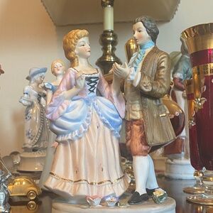 Elegant Porcelain Figurine Couple